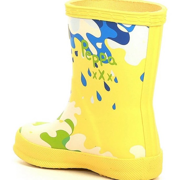 Hunter Peppa Pig Baby Rain Boots Yellow Size 5 NIB - Picture 5 of 9
